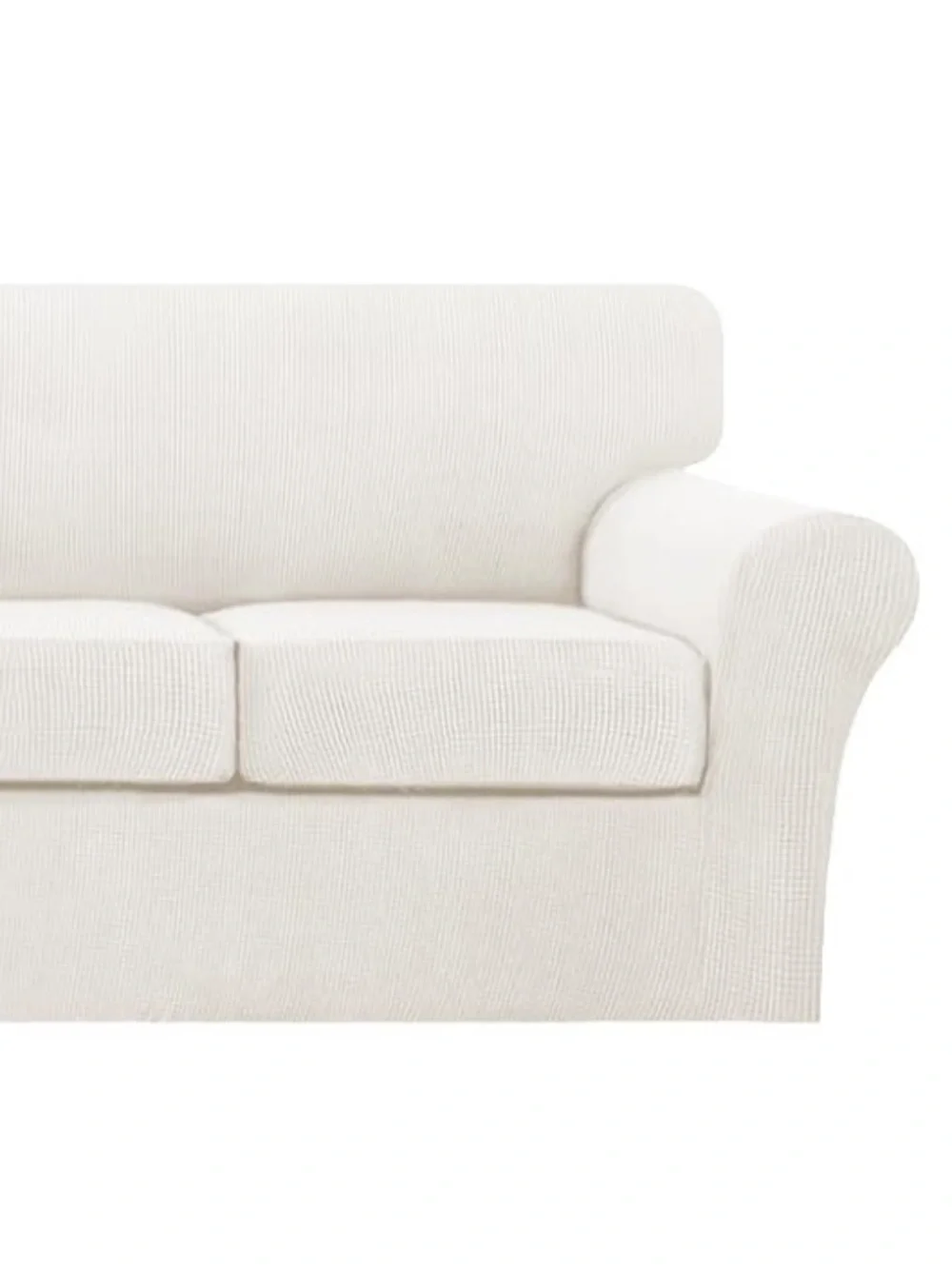 Pet-Friendly Sofa Slipcover Large (3-Cushion) - Porcelain - Picture 3 of 16